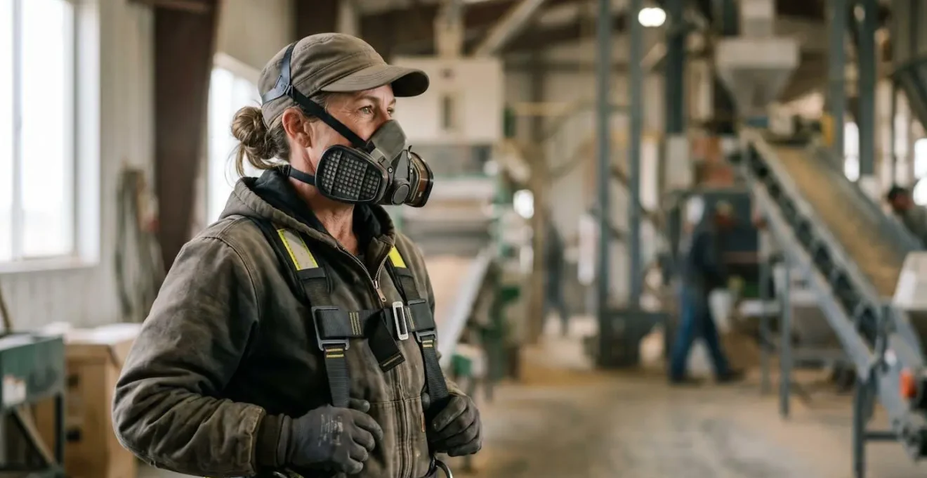 Équipement de protection respiratoire professionnel pour intervention en silo