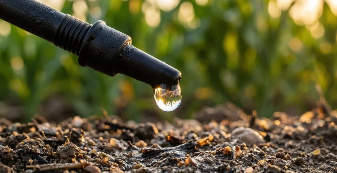 Système d'irrigation moderne valorisant une parcelle agricole avec gestion optimisée de l'eau